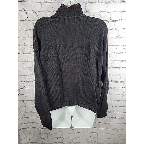 Vintage Work in progress full zip embroidered cardigan poinsettia Size L 14-16 - Picture 3 of 5